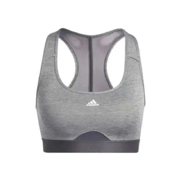 NWT ADIDAS Mid Stripes Good Sports Bras Women - Dark Grey S - Picture 1 of 7